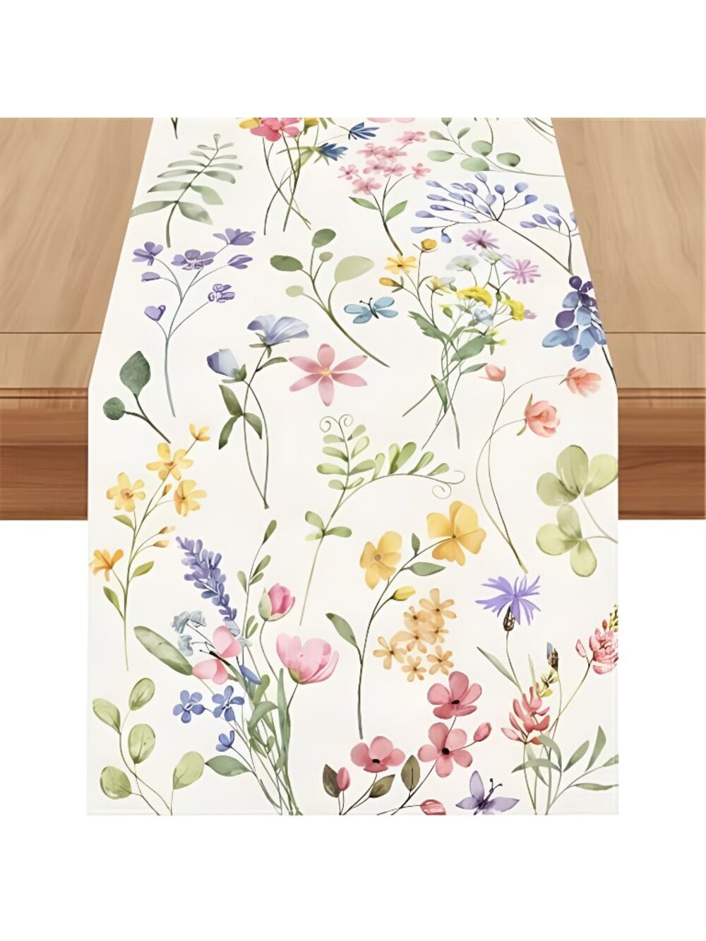 Watercolor Flowers Spring Table Runner Spring Summer Easter Flower Floral Home